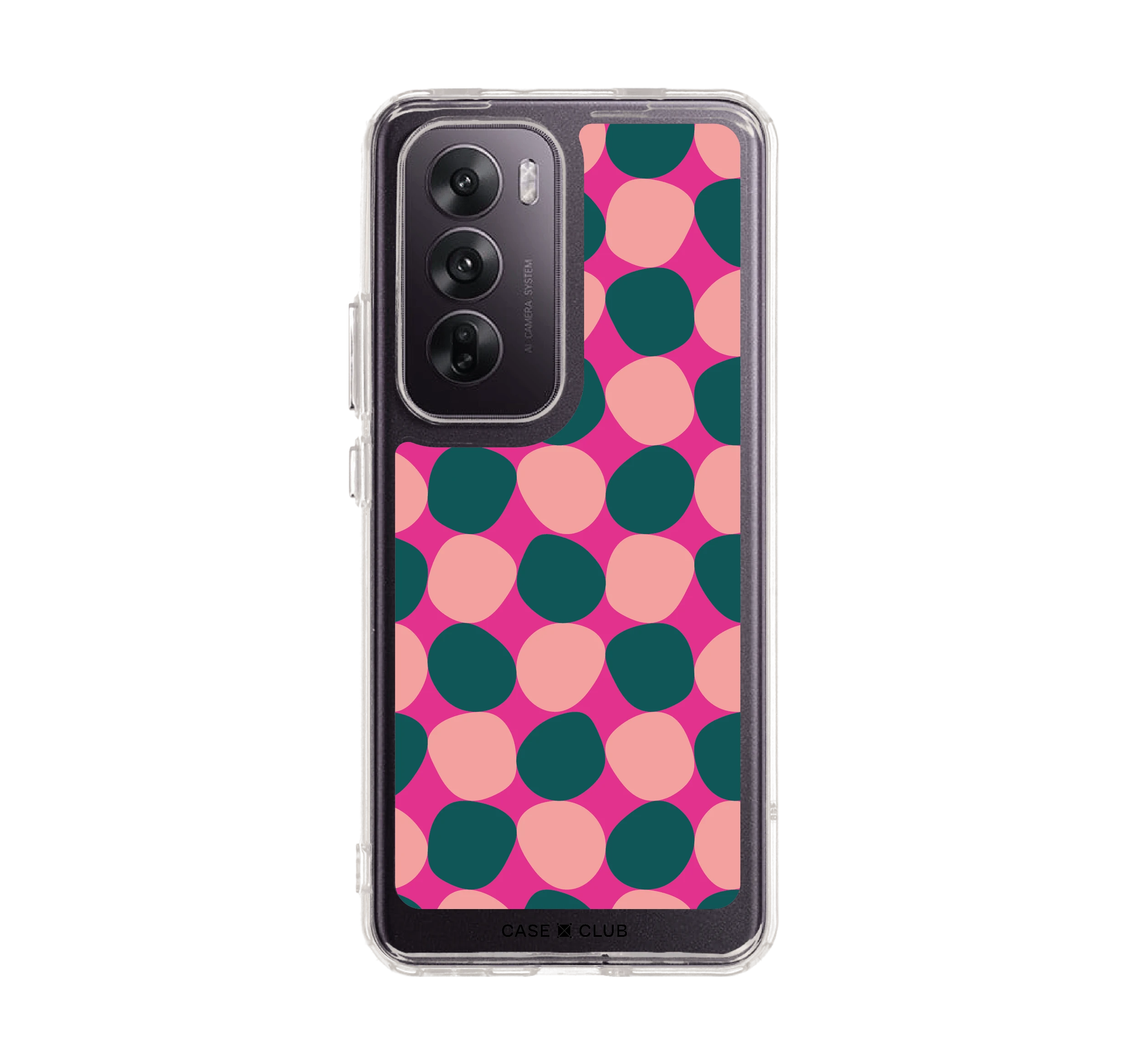 hot pink stack polka dots